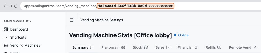 The machine ID at the end of the address
